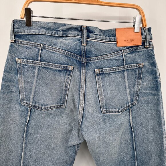 NWT Moussy Vintage Siena Straight Jeans Size 30 Cotton Light Wash Button Fly - Picture 4 of 16